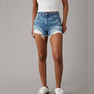 AE Strigid Ripped Denim Mom Short